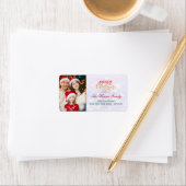 Festive Personalized Family Photo "Merry Christmas Etiket (Insitu)