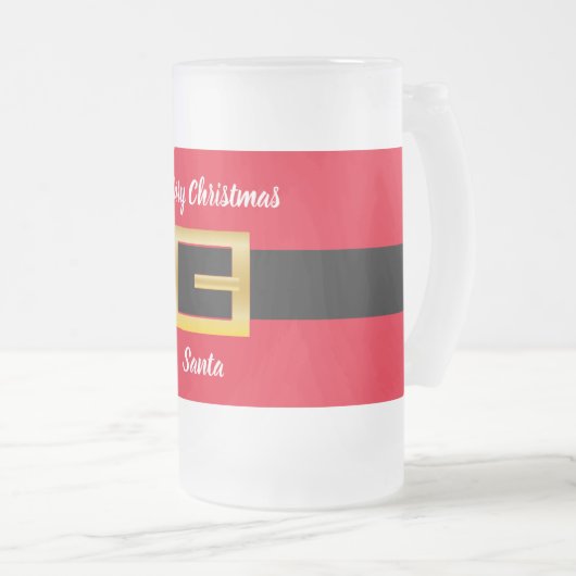 Festive Personalized Santa Design Matglas Bierpul (Voorkant rechts)