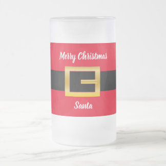 Festive Personalized Santa Design Matglas Bierpul