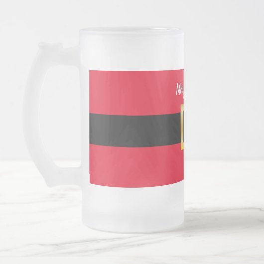 Festive Personalized Santa Design Matglas Bierpul (Links)