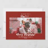 Festive Pet Photo Merry Kerstfeestay Kaart (Voorkant)