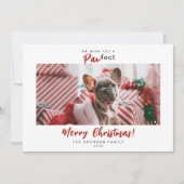 Festive Pet Photo Merry Kerstscript Feestdagenkaart (Voorkant)