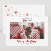 Festive Pet Photo Merry Kerstscript Feestdagenkaart (Voorkant / Achterkant)