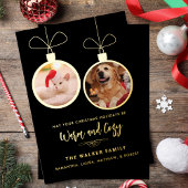 Festive Pet Photos Script Modern Christmas Folie Feestdagenkaart