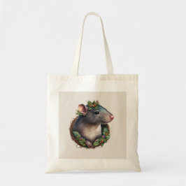 Festive Pet Rat Feestdagen/Kerstmis Tote Bag