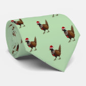 Festive Pheasant Christmas Tie, unique design      Stropdas (Opgerold)