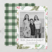 Festive Photo Holiday Cards, Photo Kerstkaarten Aankondiging (Voorkant / Achterkant)