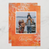 Festive Photo Merriest Kerstmis Snowflake Feestdagenkaart (Voorkant / Achterkant)