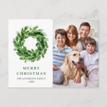 Festive Pine Branch Wreate Kerstfeestdag FOTO