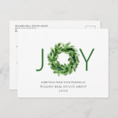 Festive Pine Branch Wreate Kerstmis Corporate Briefkaart (Voorkant / Achterkant)