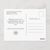 Festive Pine Branch Wreate Kerstmis Corporate Briefkaart (Achterkant)