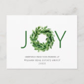 Festive Pine Branch Wreate Kerstmis Corporate Briefkaart (Voorkant)