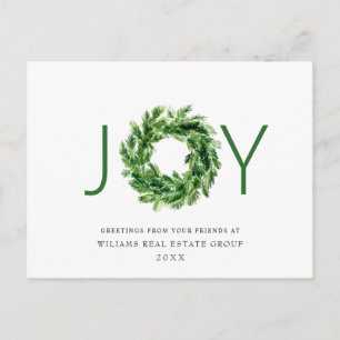 Festive Pine Branch Wreate Kerstmis Corporate Briefkaart