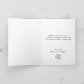 Festive Pine Branch Wreath Christmas Corporate Feestdagen Kaart (Binnen)