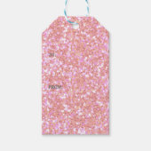Festive Pink and Red Glitter Gift Labels Cadeaulabel (Voorkant)