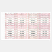 Festive Pink Christmas Patterns Name Labels (Vel)