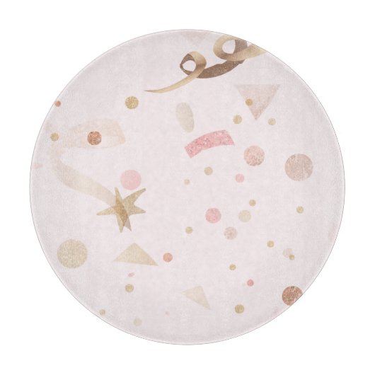 Festive Pink & Gold Pattern Snijplank (Voorkant)