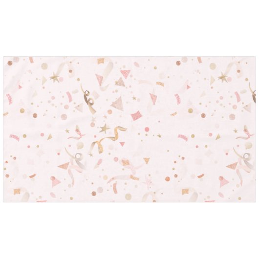 Festive Pink & Gold Pattern Tafelkleed (Voorkant (Horizontaal))