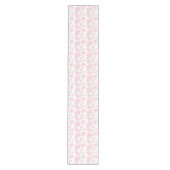 Festive Pink Grey sneeuwvlok betegeld patroon Medium Tafelloper (Voorkant)