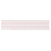 Festive Pink Grey sneeuwvlok betegeld patroon Medium Tafelloper (Horizontaal)
