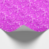 Festive Pink Kerstfeestdag Sparkle Glitter Cadeaupapier (Hoek)