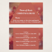 Festive Pink, kerstfeestkaartjes Visitekaartje (Voorkant /achterkant)