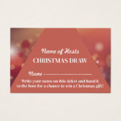 Festive Pink, kerstfeestkaartjes Visitekaartje (Voorkant)