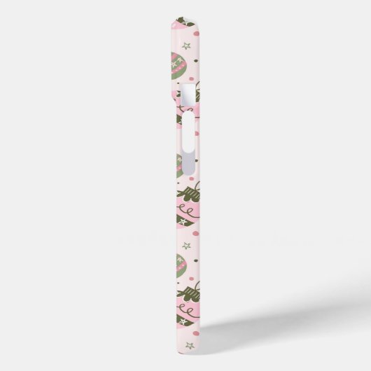 Festive Pink Ornament Phone Case (Achterkant / Links)
