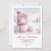 Festive Pinkmas Download Winter Scene Christmas  Feestdagenkaart (Voorkant)