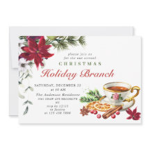 Festive Poinsettia Kerstfeestdag tak