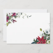 Festive Poinsettia Kerstfeestdag Tea Kaart (Achterkant)