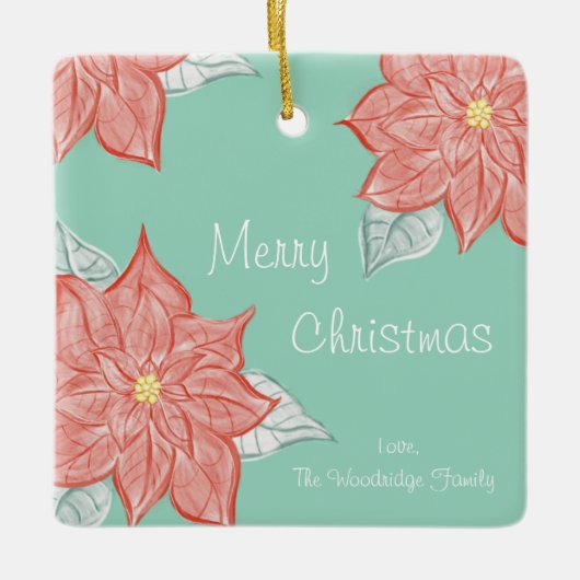 Festive Poinsettia Ornament (Voorkant)