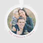 Festive Poinsettia Photo Christmas Ornament (achterkant)