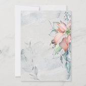 Festive Poinsettias in the Sneeuwfeest Kaart (Achterkant)