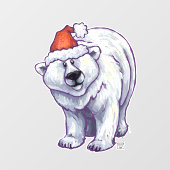 Festive Polar Beer Kerstmis Cling Raamsticker (Vel)