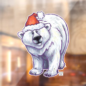 Festive Polar Beer Kerstmis Cling Raamsticker (Vel 2)