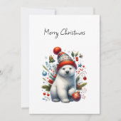 Festive Polar Cub Feestdagenkaart (Voorkant)