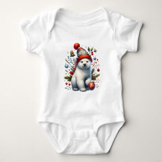 Festive Polar Cub Romper (Voorkant)
