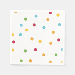 Festive Polka Dot Birthday Party Napkins Servet