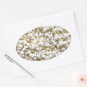 Festive Popcorn texture Photography Decor Ovale Sticker (Envelop)