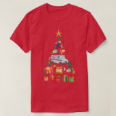 Festive Postman Xmas Tree Design T-shirt (Design voorkant)
