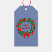 Festive Prettige feestdagen met Whimsical Reef Mod Cadeaulabel (Voorkant)