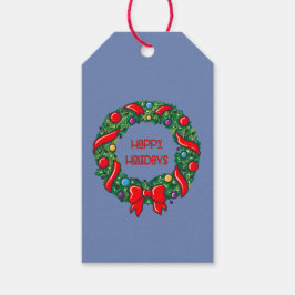 Festive Prettige feestdagen met Whimsical Reef Mod Cadeaulabel