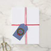 Festive Prettige feestdagen met Whimsical Reef Mod Cadeaulabel (Met Touw)