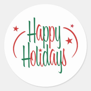 Festive Prettige feestdagen Ronde Sticker