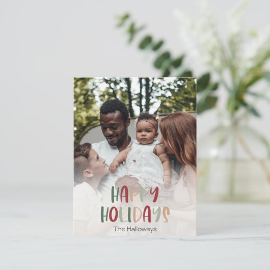 Festive Prettige feestdagen volledige verticale fo Feestdagenkaart (Staand voorkant)