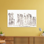 Festive Procession de Tecunas, uit "Travels i Canvas Afdruk (Insitu (Woonkamer))