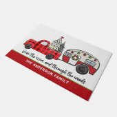 Festive Pset Caravan, Feestdagen voor kerstmis Deurmat (Schuin)