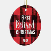 Festive Pset Persoonlijk Eerste Kerstmis in ruste Keramisch Ornament (Rechts)