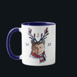 Festive Pset Polar Beer Character Photo Holiday Mok<br><div class="desc">Viel het magische en feestelijke vakantieseizoen met onze aangepaste wintervakantiefoto's voor dierenwelzijn. Ons leuke tekenfeestelijke fotoontwerp voor de mok biedt ons eigen handgetekende polaire beer met rode en blauwe vlekdoek. Het polaire beer gezicht is op zoek naar plaats op de foto van je eigen familielid, zodat ze eruit kunnen zien...</div>